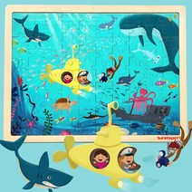 블록 그림 직소퍼즐 100P 두뇌발달 유아 수조작 영역_[230518EA], 본상품선택, 교통수단, 본상품선택