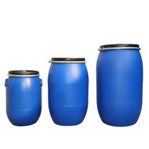 원형 밀폐용기 대형 플라스틱 드럼통 200L 젓갈통, 200L 흰색 특대 철제 후프 물통(신소재)