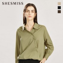 [쉬즈미스(SHESMISS)] [쉬즈미스] 오픈칼라 랩 스트링 블라우스_SWWBLL3110