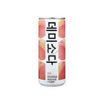 데미소다 피치 탄산음료, 250ml, 1캔