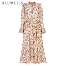 [블루레이스] 플리츠쉬폰플라워나염원피스_BJS1OP3091