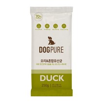[도그퓨어] 강아지 70% 유기농 저알러지 사료 모음, 위장건강 혼합유산균 250g