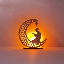 차량용 종교용품 자동차 장식 불교 티베트어 기도 Fengrise Wood Moon Eid 무바락 Led 라이트 EID 자동차, 02 Prayer