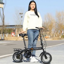 접이식 미니벨로 미니 휴대용 경량 바퀴작은자전거, 화이트 14인치