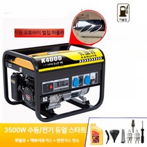 캠핑발전기 저소음 발전기 소형 휴대용 캠핑가 인버터 카라반 푸드트럭 전기 행사용, B. 손전등(듀얼 스타트) 다중 연료 220V