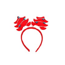크리스마스 머리띠 XMAS 루돌프 산타 트리 사슴 성탄절 방울, B (12)트리방울머리띠(레드)
