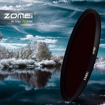 단렌즈 dslr 단초점 망원 광각 줌인 Zomei SLR 카메라 렌즈용 적외선 IR 필터 680nm 720nm 37mm 49mm 52mm, 03 760nm_05 62mm