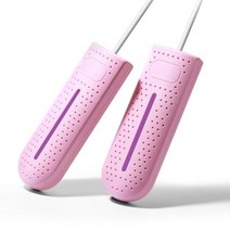 신발살균기 신발건조기 신발스타일러 무좀균 제거 휴대용 신발 건조기 UV 살균 제습기 랙 히터 탈취기 장치 빠른 건조, 분홍색+UK