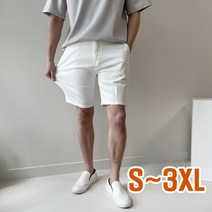 [피노치] 남자 여름 스판 반밴딩 면바지 반바지