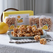 강옥연 수제 유자 오란다 380g 1박스 말랑말랑 촉촉한 수제강정 옛날과자, 380g(95gx4EA)