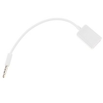 USB 2.0 ~ 3.5mm OTG 변환기 케이블 Mp3 디스크 커넥터 케이블, 설명, 설명, 화이트
