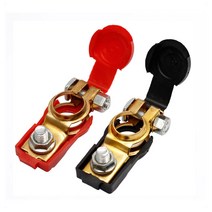 자동차 커버형 배터리 터미널단자 세트 구리소재, 블랙레드단자(고급형), one size, 1개