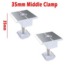 루프랙 클램프 스노우보드 거치대 차량용 가로바 2/10Pcs 광전지 브래킷 클램프 솔라 패널 마운팅 중반 시, 02 35mm 2pcs