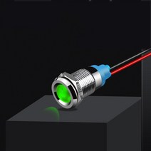 방향지시등 깜빡이전구 전구 후진등led 턴시그널 6mm 8mm 10mm 금속 LED 경고 표시 등 방수 IP67 신호 램프, 03 110-220v_07 22mm, 04 LED Green