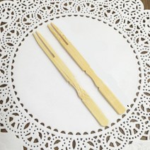 두발나무포크(10cm) 100개 // 샐러드포크 도시락포장 테이크아웃포장