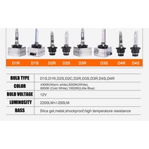 12V 35W HID 크세논 전구 자동차 헤드 라이트 D1S D2S D3S D4S D1R D2R D3R D4R 금속 브래킷과 램프 보호 2, 01 D1R, 05 8000K