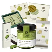 오설록 녹차간식세트(밀크스프레드 200GX2개 외 웨하스/와플/그린티랑드샤/비스킷/초콜릿바/아몬드볼 모음), 04_그린티웨하스X2개+얼그레이웨하스X2개, 2개, 200g