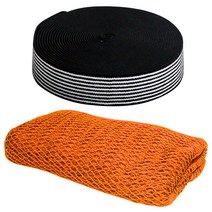 흰색줄바 50mm 20YD+그물망 오렌지 3m x 5m 화물차 트럭 용달 안정망 낙하방지 밴드 벨트 스트랩 탄력바