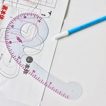 핀쿠션 투명 암홀자 패턴자 - 69곡자, 1개