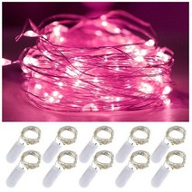 파티 캠핑 오징어등 알 줄 전구 10pcs 요정 조명 웨딩 파티 휴일 장식 led 구리 와이어 조명 문자열 야외 정원 크리스마스 조명 홈 장식, 핑크빛, 1m 10LED