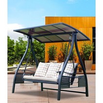 야외흔들의자 카페흔들의자 전원주택 베란다 지붕 팬션, A타입 3인용(210x112x175)