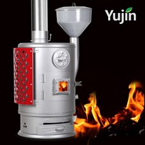 유진 [특허등록] 원형 펠렛 화목 겸용 난로 15형 캠핑장 펠릿 철판 나무 장작 영업용 가정용 펜션용 전원주택 펠렛난로, 원형펠렛화목겸용난로 15형(YJ391)