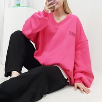 코드 브이넥 맨투맨 (기모 ver.) // 브이넥맨투맨 기모맨투맨 큰옷 겨울맨투맨 빅사이즈 오버사이즈 오버핏
