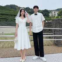 DFMEI 썸머드레스 여경웨딩 여행 혼인신고 원피스 커플