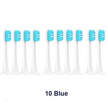 구강세정기 4/6/10Pcs xiaomi Mijia T300/T500/T700 소닉 전기 칫솔 헤드 교체 리필 노즐 4 색 방진 캡, [01] 10 Blue