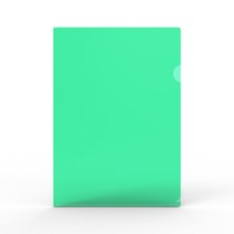 플랜파일 L홀더 L자화일 반투명 고투명, 10매입, 녹색