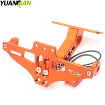 pcx브라켓 짐받이 탑박스 브라켓 짐대 CNC 바이크 오토바이 조정 가능한 각도 라이센스 번호 플레이트 프레임 홀더 브래킷 혼다 PCX 125/150 PCX125 PCX150 MS, 03 orange