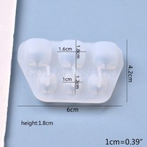 해골 머리 팔찌 비즈 실리콘 몰드 크리스탈 에폭시 수지 몰드 DIY 공예 도구, 01