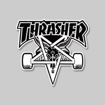 Thrasher-03 차량용스티커 스노우보드스티커, 272 x 250 mm/일반원단