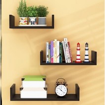 V자 원목 책장 책꽂이 북선반 스탠드 진열대 북타워 인테리어 장식장 수납장, 3종세트(펀칭없음)_블랙월넛색상