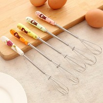 호환용 믹서기 부품 주방 스테인레스 스틸 에그 비터 Eggbeater 믹서 계란 케이크 요리 도구 작은 수동 털, 02 orange
