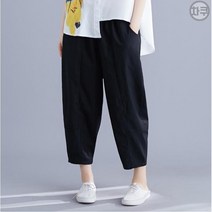 차쿠 여성 여름 밴딩 9부 바지 배기팬츠