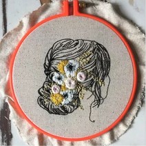 101도 프랑스자수 DIY 패키지세트 초보자용 묶음, HS21(자수틀15cm)