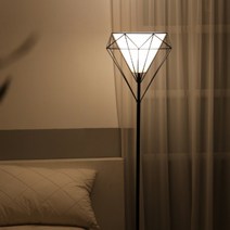 24평거실 침대옆 트렌디한 철제 장스탠드 무드 조명 / 분위기 다이닝룸 키큰, 스탠드+전구(주광색)