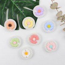 데이지꽃 비즈 스마트톡 휴대폰 거치대, 퍼플