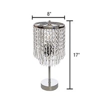 수납화장대 좌식 입식 코너 조립식현대 LED 철 크리스탈 침대 옆 테이블 램프 거실 로프트 개인 사무실 드, 01 chrome_02 warm 3000K