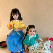 여아 여름 드레스 2022 이국 스타일 아기 꽃 스커트 귀여운 달콤한 공주 스커트