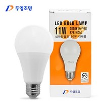 두영조명 LED 전구 11W, 전구색, 1개