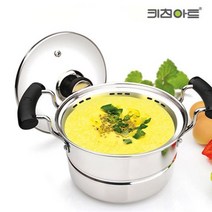 [일오삼유통] 스팀솥 스텐찜솥 찜채반 찜기 들통 다용도찜솥 실리콘찜기 스텐스티머, 혹★ 키친아트 계란찜냄비 16cm 독특한찜판 증기스팀홀, [좋아요]