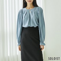 [솔로이스트] 페미닌 볼륨 슬리브 블라우스 SADM3115