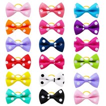 강아지화관 강아지머리띠 머리핀 30pcs 점선 개 머리 활 고양이 머리 bowknot, 믹스 컬러, 30개