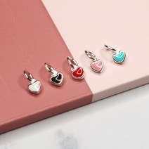 U1084) 925실버 파스텔 에폭 미니하트 / 팔찌만들기, 블루