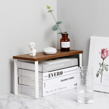 원목 책상 위 미니 선반 나무 수납대 식탁 깔끔한 소형 다육이 화분대, 대형 L