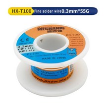 솔더 페이스트 크림 183 63% 0.3 0.4 0.5 0.6 0.8 MM 높은 순수성 용접 주석 철사 납이 된 정밀한 땜납 기계공 HXT100 55G 1.0 1.2 내용, 0.3MM