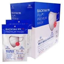 [일상애] 백약99 프리미엄 국산 소금필터 솔트마스크 귀 안아픈 숨쉬기 편한 접이식 새부리형 항균 김서림방지 황사 얼큰이 빅사이즈 마스크(대형), 50개