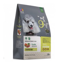 목우촌 전연령용 오리 펫9단 푸들 전용사료, 4개, 1.8kg